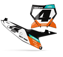 KTM Nite Number Plate Background Decals - SX SXF XC XCF EXC EXCF Models | All Years