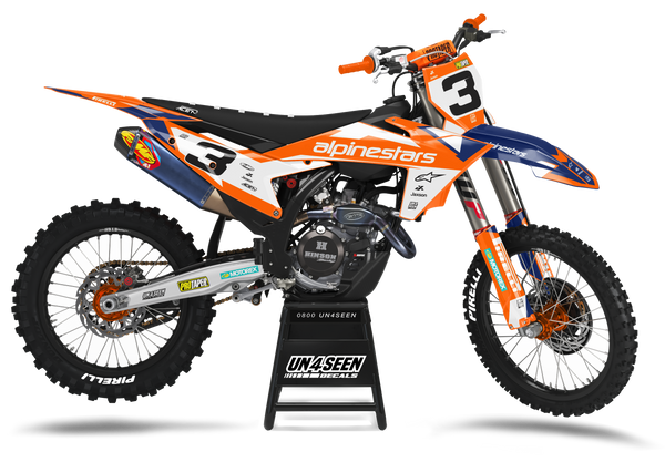 KTM Peaks Navy Graphic Kit - SX SXF XC XCF EXC EXCF Models | All Years
