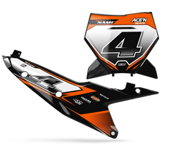 KTM Shotgun Number Plate Background Decals - SX SXF XC XCF EXC EXCF Models | All Years