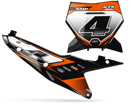 KTM Number Background Decals - Shotgun
