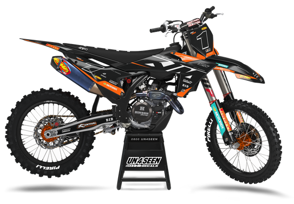 KTM Slay Orange Graphic Kit - SX SXF XC XCF EXC EXCF Models | All Years