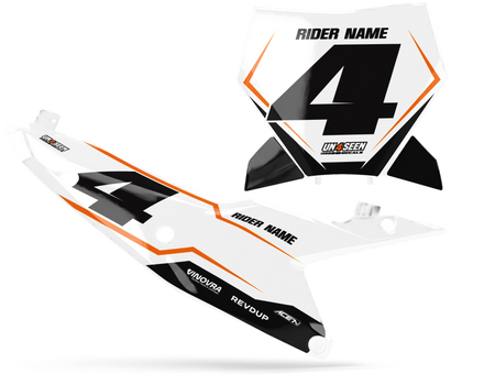 KTM Number Background Decals - Strine