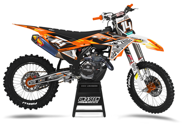 KTM Zebz Orange Graphic Kit - SX SXF XC XCF EXC EXCF Models | All Years