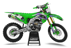 Kawasaki Cape Purple Graphic Kit - KK KXF KDX KLX Models | All Years