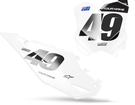 Kawasaki Number Background Decals - Mono