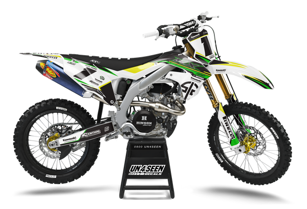Kawasaki Racd White Graphic Kit - KK KXF KDX KLX Models | All Years