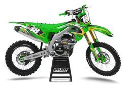 Kawasaki Cape Yellow Graphic Kit - KK KXF KDX KLX Models | All Years