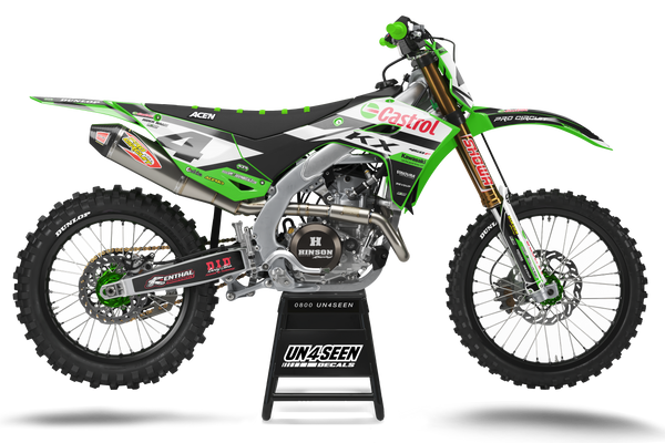 Kawasaki Castrol Graphic Kit - KK KXF KDX KLX Models | All Years