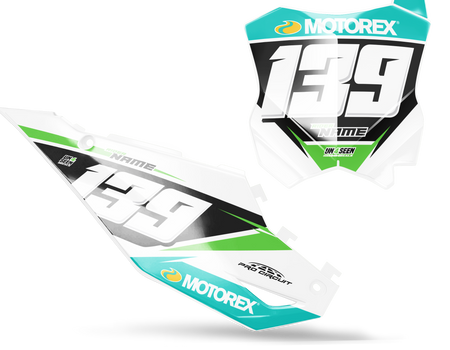 Kawasaki Number Background Decals - Flp