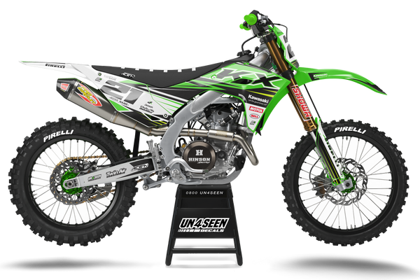 Kawasaki Sharpe Green Graphic Kit - KK KXF KDX KLX Models | All Years