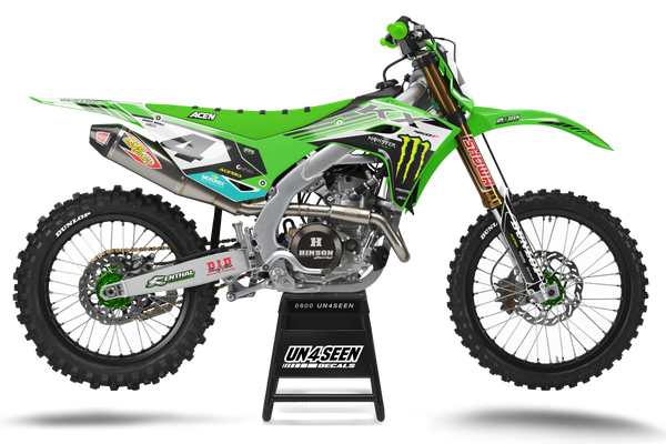 Kawasaki Monreen Green Graphic Kit - KK KXF KDX KLX Models | All Years