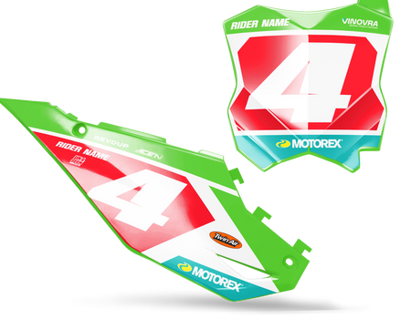 Kawasaki Number Background Decals - Lumo
