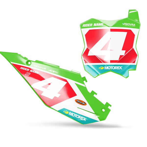 Kawasaki Lumo Number Plate Background Decals -  KK KXF KDX KLX Models | All Years