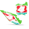 Kawasaki Number Background Decals - Lumo