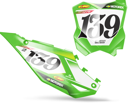 Kawasaki Number Background Decals - Curld