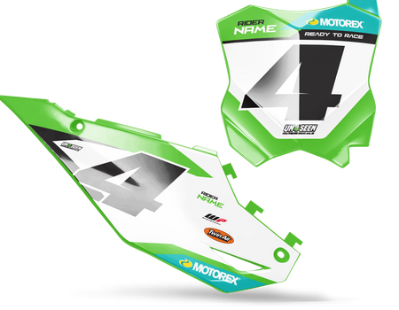 Kawasaki Number Background Decals - Fice