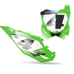 Kawasaki Moco Number Plate Background Decals - KX KXF KDX KLX Models | All Years