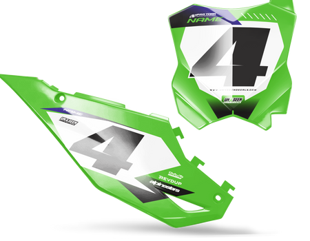 Kawasaki Number Background Decals - Moco