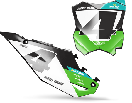 Kawasaki Number Background Decals - Nite