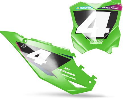 Kawasaki Number Background Decals - R11