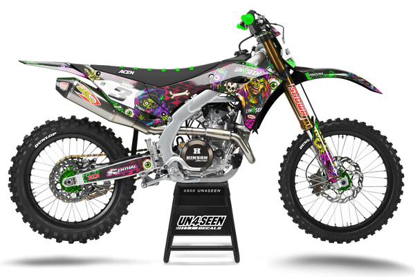 Kawasaki Zombie Graphics Kit - Race Girl Riley