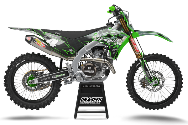 Kawasaki Roses Graphic Kit - KK KXF KDX KLX Models | All Years