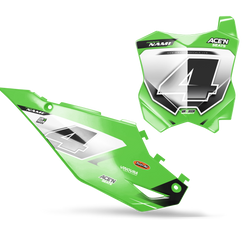 Kawasaki Shotgun Number Plate Background Decals - KX KXF KDX KLX Models | All Years