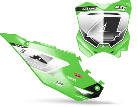 Kawasaki Number Background Decals - Shotgun
