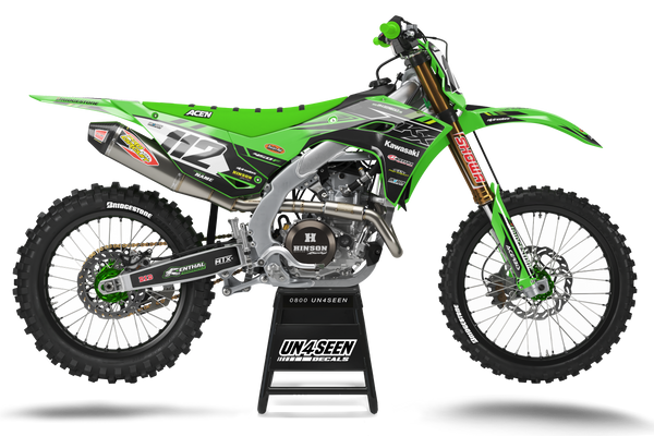 Kawasaki Workshop Green Graphic Kit - KK KXF KDX KLX Models | All Years