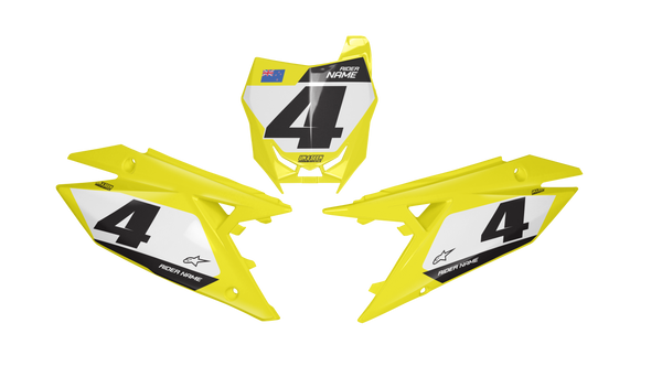 Suzuki Onu Number Plate Background Decals -RMZ RM RMX DR DRZ JR Models | All Years