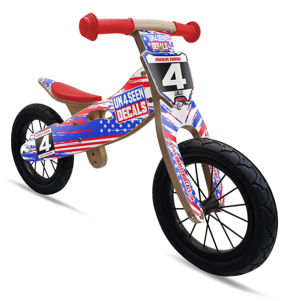 Un4seen Balance Bike - Colourful Strokes Red