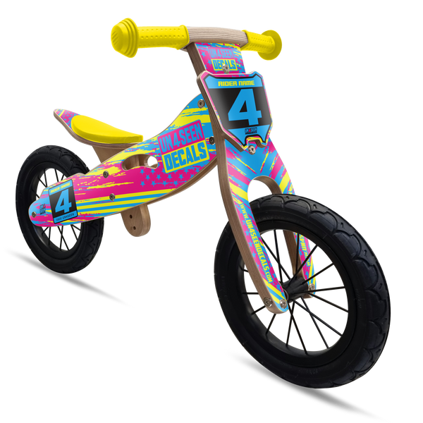 Un4seen Balance Bike - Colourful Strokes Yellow