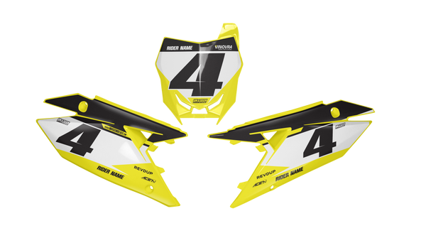 Suzuki R-9 Number Plate Background Decals -RMZ RM RMX DR DRZ JR Models | All Years