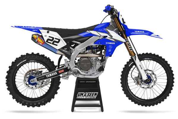 Yamaha Reed Blue Graphic Kit - YZ YZF WR TTR PW Models | All Years