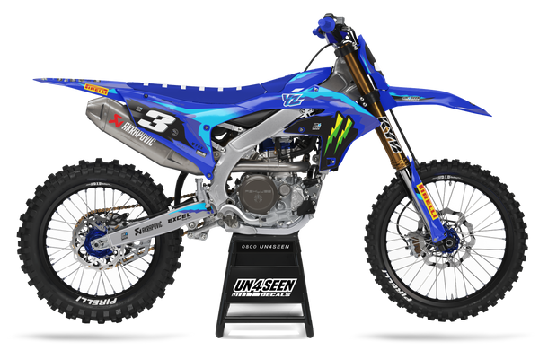 Yamaha Retro Blue Graphic Kit - YZ YZF WR TTR PW Models | All Years