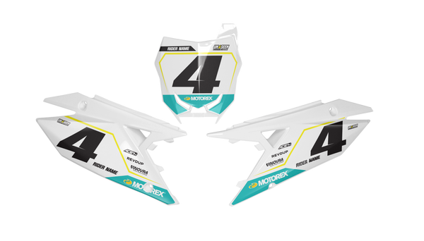 Suzuki Cali Number Plate Background Decals -RMZ RM RMX DR DRZ JR Models | All Years