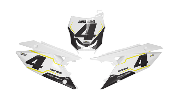 Suzuki Strine Number Plate Background Decals -RMZ RM RMX DR DRZ JR Models | All Years