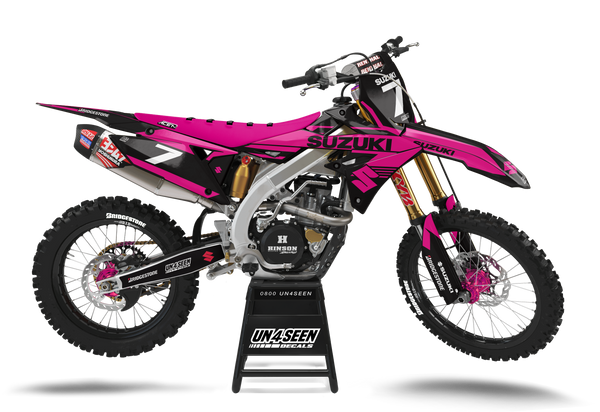 Suzuki Enzeed Pink Graphic Kit - RMZ RM RMX DR DRZ JR Models | All Years