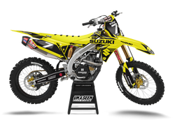 Suzuki Enzeed Yellow Graphic Kit - RMZ RM RMX DR DRZ JR Models | All Years