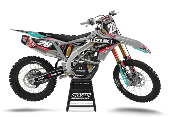 Suzuki Weir Grey Graphic Kit - RMZ RM RMX DR DRZ JR Models | All Years