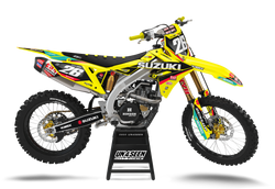 Suzuki Weir Yellow Graphic Kit - RMZ RM RMX DR DRZ JR Models | All Years