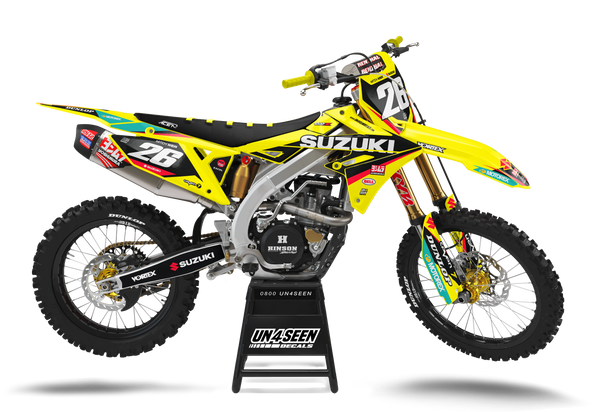 Suzuki Weir Yellow Graphic Kit - RMZ RM RMX DR DRZ JR Models | All Years