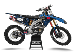 Suzuki Halfs Blue Graphic Kit - RMZ RM RMX DR DRZ JR Models | All Years