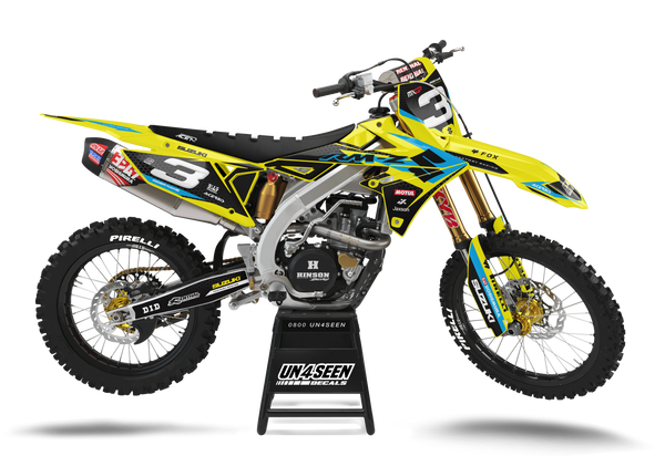 Suzuki Honey Blue Graphic Kit - RMZ RM RMX DR DRZ JR Models | All Years