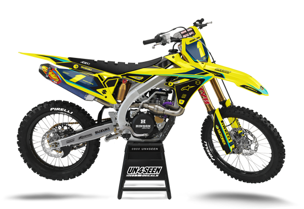 Suzuki Ink Yellow Graphic Kit - RMZ RM RMX DR DRZ JR Models | All Years