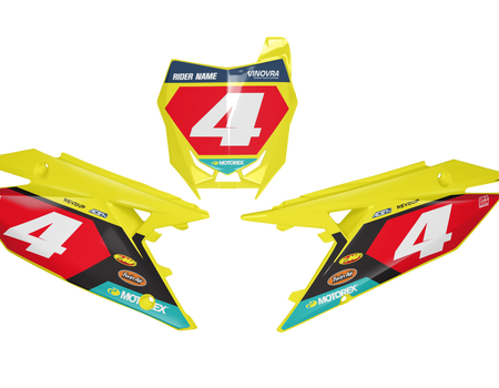 Suzuki Number Background Decals - Lumo