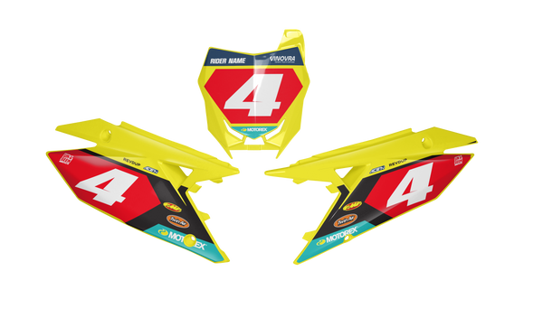Suzuki Lumo Number Plate Background Decals -RMZ RM RMX DR DRZ JR Models | All Years