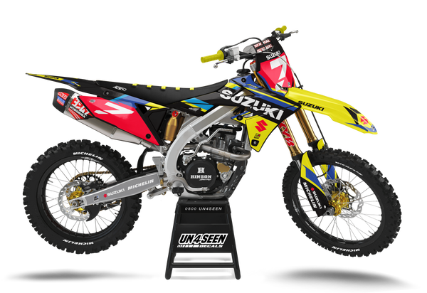 Suzuki Roa Blue Graphic Kit - RMZ RM RMX DR DRZ JR Models | All Years