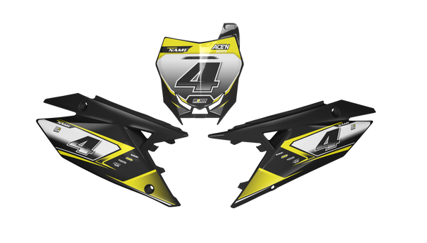 Suzuki Shotgun Number Plate Background Decals -RMZ RM RMX DR DRZ JR Models | All Years