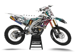 Suzuki Zag White Graphic Kit - RMZ RM RMX DR DRZ JR Models | All Years